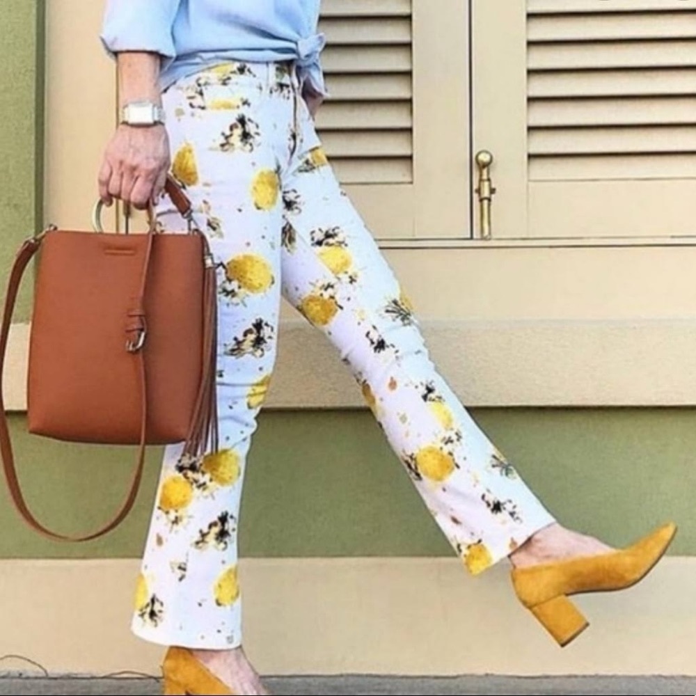 Pilcro and the Letterpress Lemon Grove High Rise Crop Bootcut Jeans